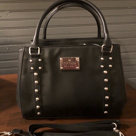 black purse with silver studs